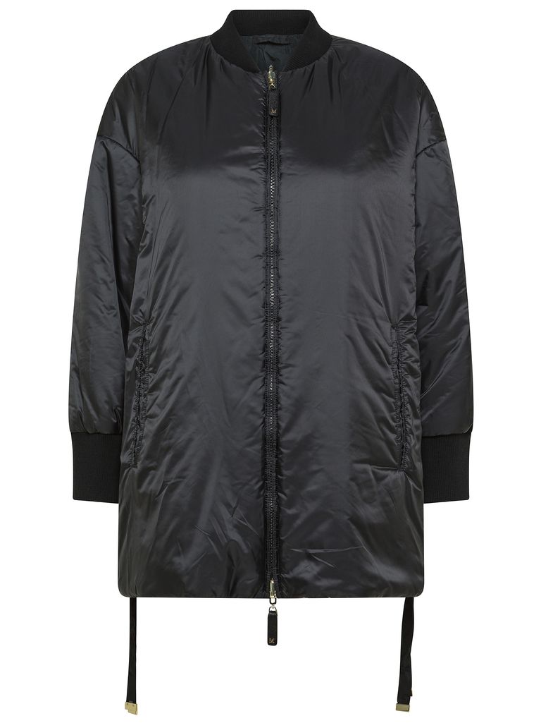 Shop Max Mara The Cube 'greenbo' Black Jacket With Side Pockets