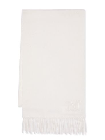 'WSDALIA' white scarf with fringes