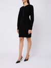 'Rodi' black dress with batwing sleeves