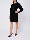 'Rodi' black dress with batwing sleeves