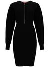 'Rodi' black dress with batwing sleeves