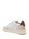 Medalist sneakers in white and brown calf leather