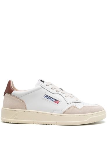 AUTRY - Medalist sneakers in white and brown calf leather