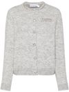 Crystal embellishment mélange effect cardigan