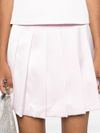 Fully pleated satin miniskirt