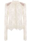 All-over crystal embellishment top