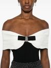 Bow detail square neck top