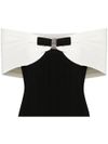 Bow detail square neck top