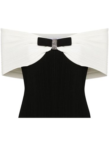 Bow detail square neck top