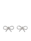 Bow design crystal embellished earrings