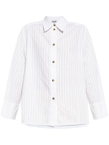 Pinstriped oversize shirt