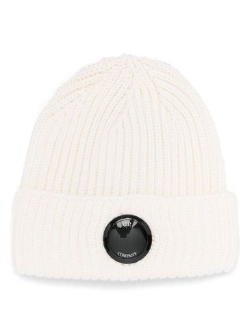 Ribbed wool beanie with logo