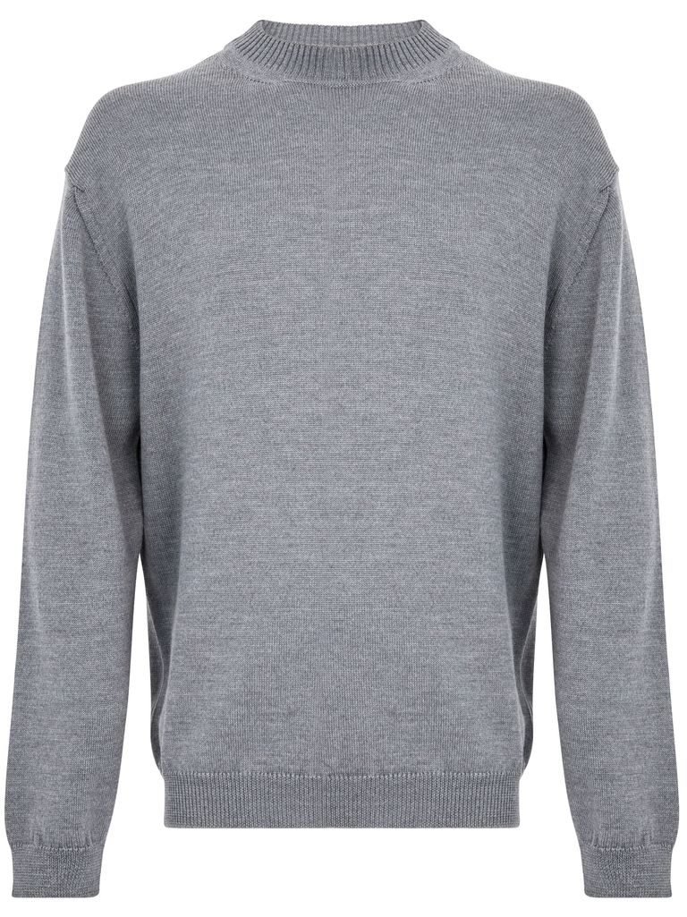 Shop Daniele Fiesoli Soft Merino Wool Sweater In Gray In Grey