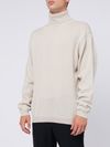 Virgin wool high-neck sweater