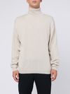 Virgin wool high-neck sweater