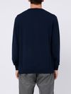 Blue navy merino wool crewneck sweater