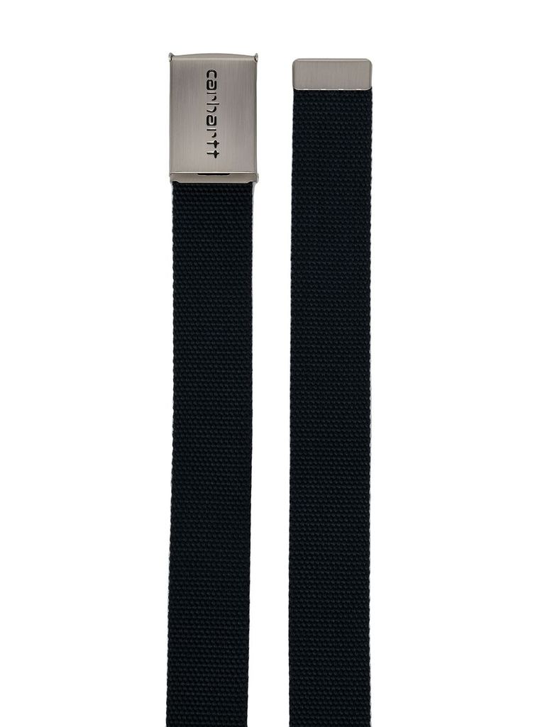 Shop Carhartt Woven Fabric Belt With Logo In Blue