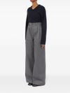 Wide leg pleated trousers