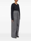 Wide leg pleated trousers