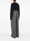 Wide leg pleated trousers