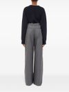 Wide leg pleated trousers