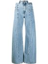 Wide leg Décortiqué denim