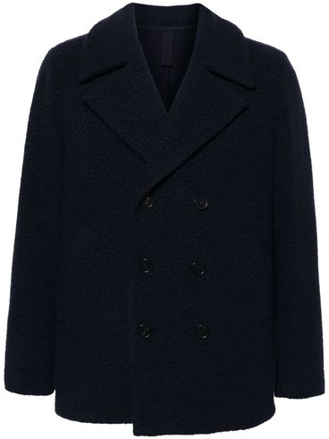 HARRIS WHARF LONDON - Short double-breasted wool blend coat