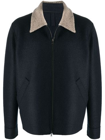 Virgin wool jacket with zip