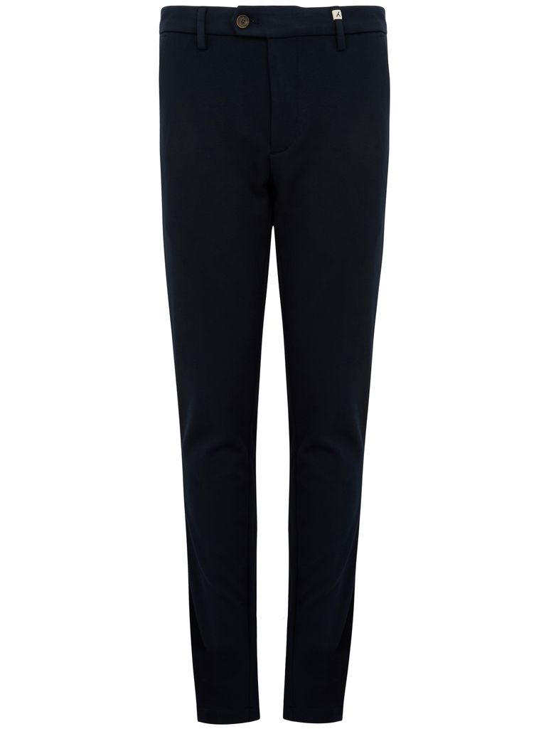 Shop Myths Skinny Pants In Viscose Blend In Blue