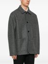 Utility jacket in virgin wool with pockets