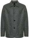 Utility jacket in virgin wool with pockets