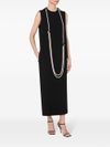 Removable maxi necklace long dress