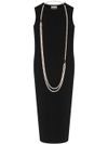 Removable maxi necklace long dress