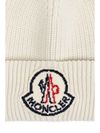 Ribbed virgin wool beanie with logo embroidery