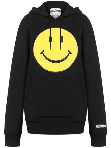 Smiley motif print sweatshirt