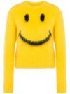 Smiley motif wool blend jumper