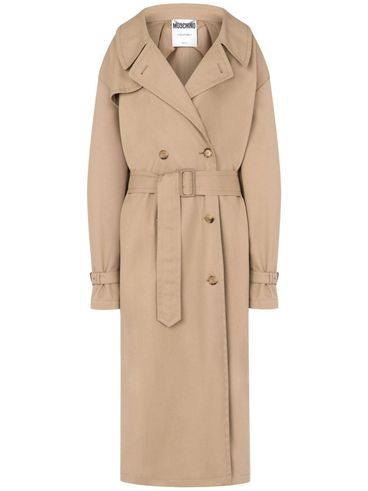 MOSCHINO - Double-breasted button fastening long coat