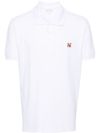 Cotton polo with embroidered fox logo