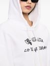 Embroidered logo cropped hoodie