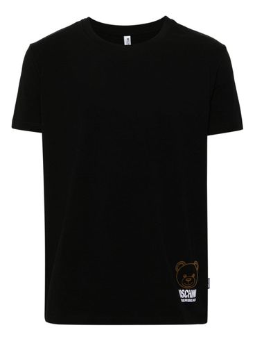 Stretch cotton T-shirt with logo