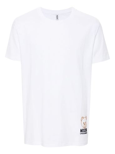 MOSCHINO UNDERWEAR - Stretch cotton T-shirt with logo