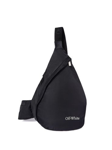 OFF-WHITE - Outdoor backpack in fabric with leather inserts