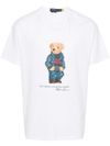 T-shirt in cotone con stampa orso