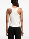 Embroidered logo ribbed tank top