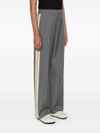 Tailored straight leg wool blend trousers