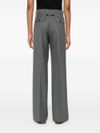 Tailored straight leg wool blend trousers