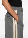 Tailored straight leg wool blend trousers