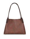 Small Libra paisley calf leather tote bag