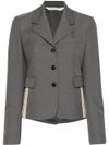 Single-breasted wool blend blazer