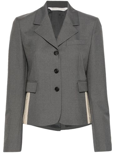 Single-breasted wool blend blazer